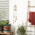 thumbnail image 2 of DecMode 33" Gold Metal Indoor Outdoor Birdcage Floral Windchime with Glass Beads and Bells, 2 of 10