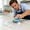 thumbnail image 6 of 1 Pc Steel Wool Scrubber with Plastic Short Handle, Stainless Steel Scrubber Brillo Pad, for Scouring Stubborn Messes from Cast Iron, Pots, Pans, Grill, Stoves, Sink, 3.14 Inch, 6 of 9