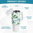 thumbnail image 4 of 40 Oz Car Handle Water Bottle Water Cup Water Bottle Water Jug Coffee Cup Travel Water Bottle Cool Cartoon Green Leaves, 4 of 8