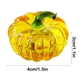 thumbnail image 3 of Glass Pumpkin Decor Ornament for Thanksgiving Halloween Home Table Centerpiece Decorations, Pressed Glass Figurine with Intricate Texture, Ideal Gift for Holiday Party Office Desk Shelf Mantel, 3 of 6