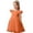 a-Orange185134, variant on FINALGANG Girls Kids Solid Color Tulle Dress Ruffle Cap Sleeve Crewneck High Waist A Line Skirt Princess Party Dress For Daily Wear Brown 7-9 Years