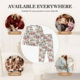 thumbnail image 5 of Goofa Rose Flowers Printed Women’s 2 Piece Pajama Set Super,Pajamas Women's Long Sleeve Sleepwear Soft Button Down Loungewear Pjs Lounge Set Nightwear-X-Large, 5 of 9