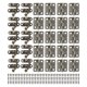 thumbnail image 1 of Uxcell Paquete de 10 Bisagras de Puerta Pequeñas, 1.06in (27mm) Bisagras Mini de Pliegue de Hierro Interior con Gancho de Cierre; Tornillo para Caja de Joyas, 1 of 1