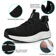thumbnail image 2 of Zapatillas para correr Feethit Slip on Tennis para hombre, color negro y blanco, 12, 2 of 6