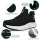 thumbnail image 2 of Zapatillas para correr Feethit Slip on Tennis para hombre, color negro y blanco, 12, 2 of 6