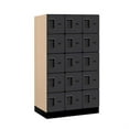 thumbnail image 2 of 12" Wide Five Tier Box Style Designer Wood Locker - 3 Wide - 5 Feet High - 21 Inches Deep - Cherry, 2 of 3