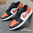 thumbnail image 1 of N I-K-E A i r-Jor-dan 1 Low Shoes Black Starfish White 553558-081 Men's Sizes NEW, 1 of 6