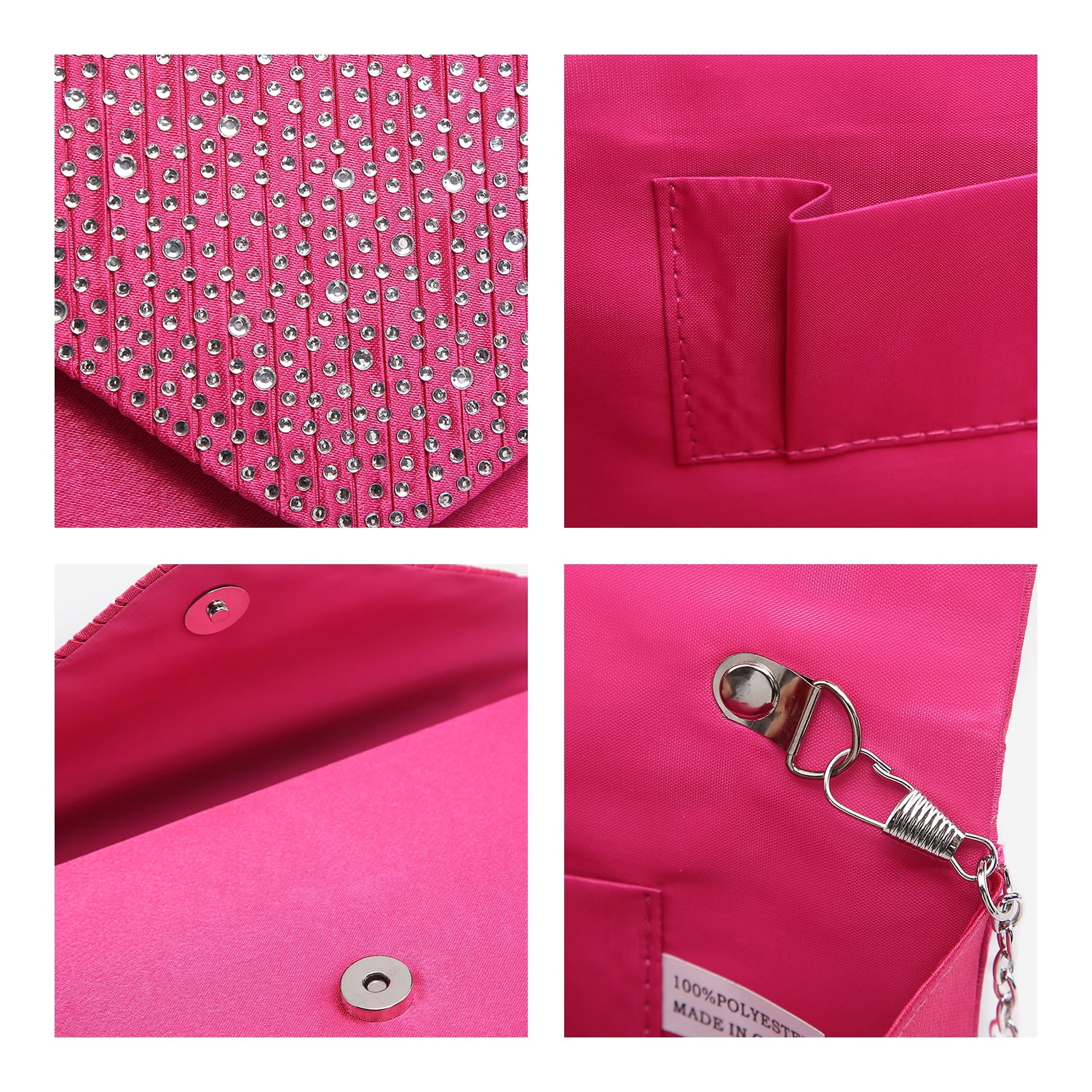 Dasein Women's Evening Bags Envelope Handbag Party Prom Clutch Purse Shoulder Cross Body Bag