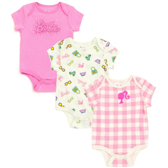Barbie 3 Pack Bodysuits Newborn to Infant