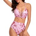 thumbnail image 4 of Traje De Baño, Traje De Baño De Mujer De 2 Piezas De Cintura Alta Con Estampado Bonito En La Parte Delantera Para La Playa ANGGREK Otros, 4 of 8
