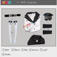 thumbnail image 3 of ANIMECC en existencia S-XXL Esdeath Cosplay Akame Ga KILL Cosplay disfraz sombrero calcetines peluca tatuaje de agua traje de fiesta de Halloween para mujeres, 3 of 5