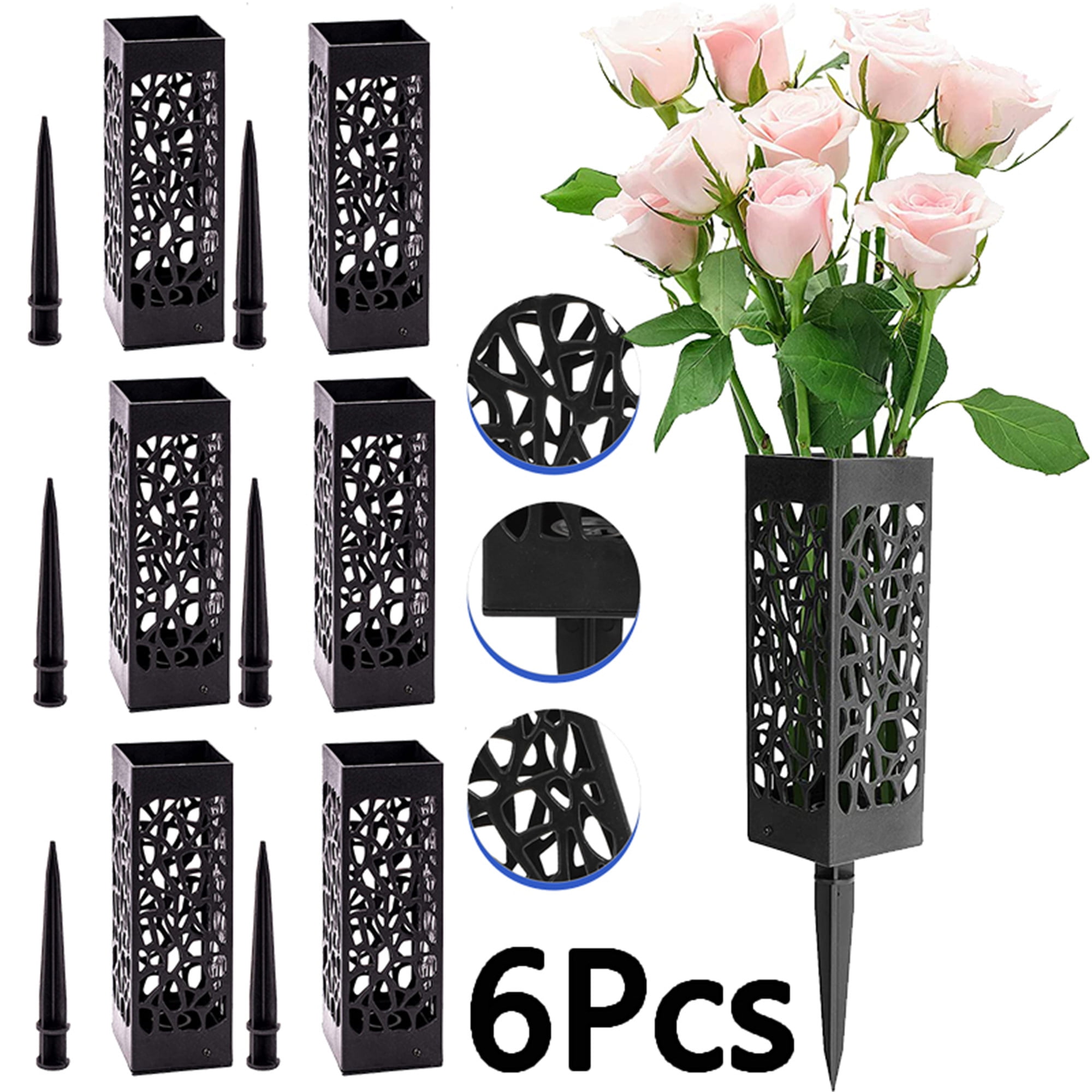 Cemetery Vases with Spikes Memorial Flower Holder, Elbourn Cemetery