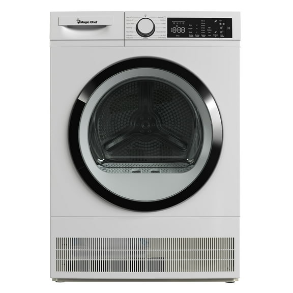 Magic Chef 4.0 cu. ft. Ventless, Condensing Front Load Stackable Electric Dryer, 24 in. in White in White