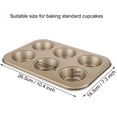 thumbnail image 2 of 2 Pack Nonstick Muffin Cupcake Pan,Bexikou Carbon Steel Cupcake Pan, 6 Cup Baking Mold Cupcake Bakeware Pan for Making Muffins or Cupcakes, 2 of 7