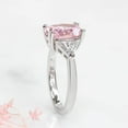 thumbnail image 5 of Men's Platinum Plated Sterling Silver 2.5ct Oval Super Light Pink CZ Double Prong Cocktail Ring ( Size 5 to 9 ), 8, 5 of 9