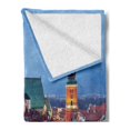 thumbnail image 2 of Polish Soft Flannel Fleece Blanket, Old Town of Warsaw in the Evening Crowded in the Square Center Cityscape Rush Hour, Cozy Plush for Indoor and Outdoor Use, 50" x 60", Multicolor, by Ambesonne, 2 of 5
