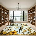 thumbnail image 2 of ODIKA 5' x 7' Machine Washable Non-Slip Area Rug, geometric geometric High Traffic Rug, Yellow, 1006977, 2 of 7