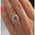 thumbnail image 2 of Natural Smoky Brown Quartz & Diamond Engagement Ring in 925 Sterling Silver - Birthday Gift, 2 of 2