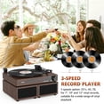thumbnail image 4 of Reproductor de discos de vinilo Udreamer con altavoces externos BT 5.3, 4 of 9