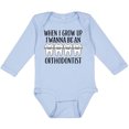 thumbnail image 3 of Inktastic Future Orthodontist Dental Care Gift Boys or Girls Long Sleeve Baby Bodysuit, 3 of 5