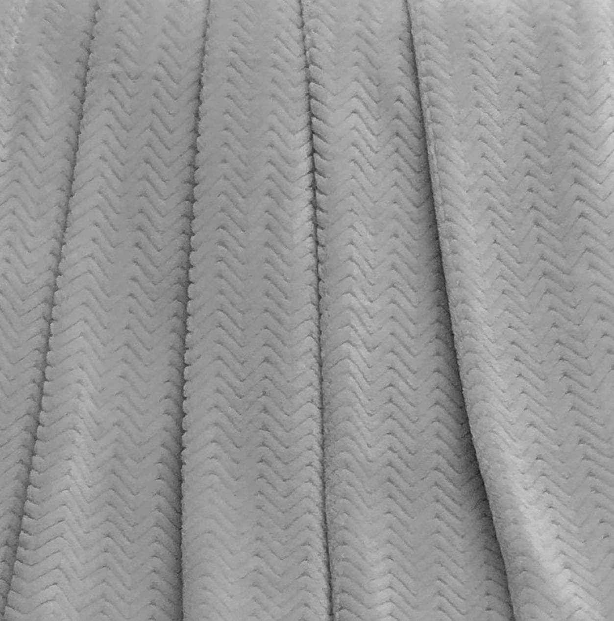 Plush Heaven Chevron Throw Grey Sharkskin