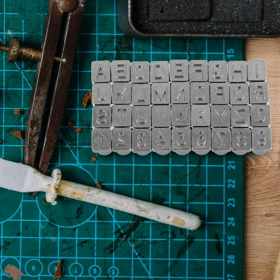 Raindrops Leather Craft Tool Set with Hole Punch and Handle 36 Piece Set for Leather Carving Stainless Steel