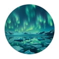 thumbnail image 4 of WYYP Northern Lights Round Tablecloth Waterproof Polyester Fiber Washable for Home Kitchen Outdoor Decoration White, 4 of 8