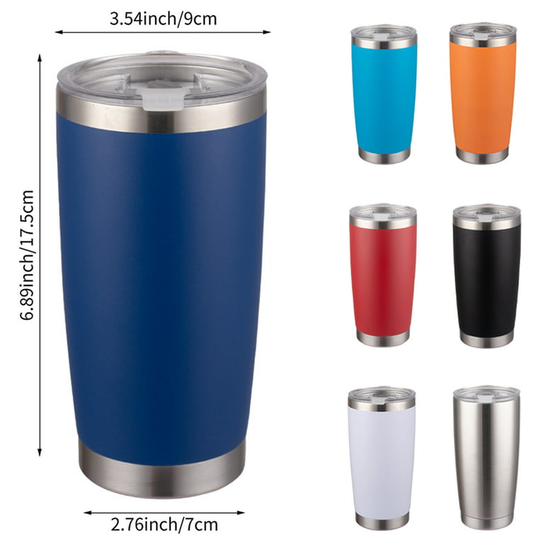 SHCKE 20 oz Vacuum Insulated Tumbler Double Wall Stainless Steel Travel  Coffee Mug with Flipping Closure Lock Thermos Cup for Keep Hot/Ice Coffee  Tea and Beer 
