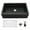 Black, variant on Karran Usa QA-740-GR-PK1 Quartz Qa 34" Farmhouse Single Basin Quartz Composite Kitchen