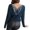 Navy, variant on yunLCZ Women's Button Down Shirts Women's Spring Solid Color Splicing Butterfly Lace Sexy Hollow Back Ribbed Long Sleeve T Shirt Spring Summer Outfits 2604