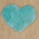 thumbnail image 5 of 40x50cm Alfombra de felpa suave en forma de corazón en forma de corazón Alfombra para sala de estar Dormitorio Habitación para niños (azul claro), 5 of 5