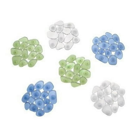 iDesign 12 in. L x 8 in. W Clear Microfiber Polyester Bath Rug
