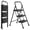 Black, variant on Casabay 2-Step Ladder with Anti-Slip Pedal, Foldable Step Stool with Solid Triangular Structure & 800 Lbs Sturdy Steel Ladder for Home, Kitchen, Garage, Blue