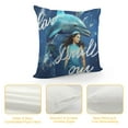 thumbnail image 4 of GOSMITH  Just a Girl Who Loves Cute Dolphin Saying Graphic Throw Pillow,  Multicolor, 4 of 5