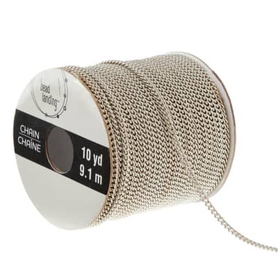 6 Pack: 10yd. Rhodium Mini Curb Chain Spool by Bead Landing