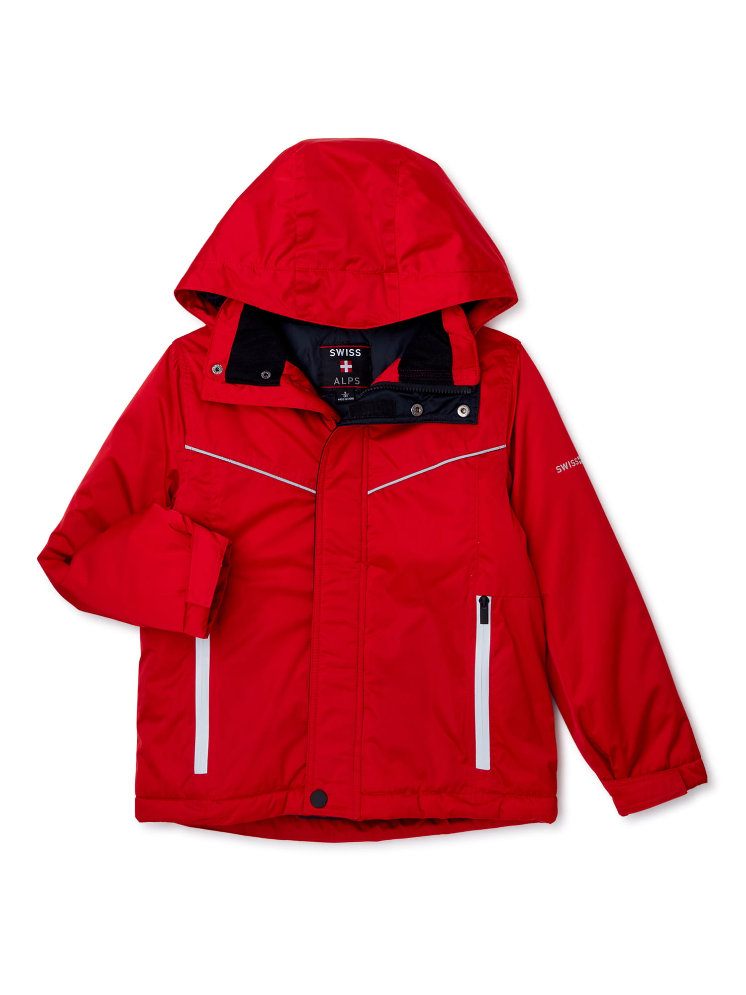 Swiss Alps Boys Wind Resistant Lightweight Rain Jacket 
