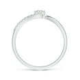 thumbnail image 2 of ANGARA Natural 0.11 Ct. Diamond Fashion Promise Ring in 14K White Gold for Women (Ring Size: 3), 2 of 9