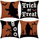 thumbnail image 1 of Set of 4 Linen Throw Pillow Covers 18x18 Inch Vintage Halloween Home Decor Pillow Covers Sofa Square Cushion Cover, 1 of 5