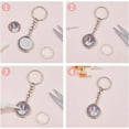 thumbnail image 4 of 20 Sets Cabochon Keychain Kit Silver Double-Sided Bezel Pendant Trays Blanks 8.4cm Alloy Keychains with 40Pcs Glass Cabochons for DIY Craft Jewelry Making diy, 4 of 9