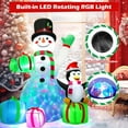 thumbnail image 4 of 7 FT Christmas Inflatable Snowman Outdoor Decoration with Build-in Multicolor LEDs, Snowman with 4 Gifts Blow Up Inflatables Christmas for Yard Garden Lawn Xmas Holiday Decor, 4 of 18