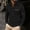 Black, variant on fnnxeal Mens Polo Shirts, Fall Winter Waffle Pocket Casual Collared Long Sleeve Black Polo Shirts for Men Size L