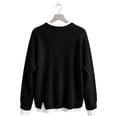 thumbnail image 4 of FAIWAD Crew Neck Layered Sweatshirt for Women Oversized Patchwork Long Sleeve Pullover Side Split Casual Sweatshirts, 4 of 6