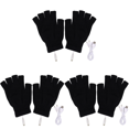 thumbnail image 1 of USB mujeres hombres guantes de calefacción eléctrica guantes térmicos para deportes esquí negro, 1 of 3