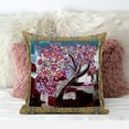 thumbnail image 4 of Tree Oil Duo Indoor/Outdoor Pillow with Removable Cover in Pink Yellow Blue26x26, 4 of 5