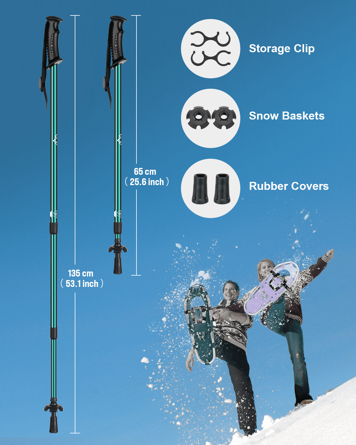 Gpeng 3-in-1 Xtreme Lightweight Snowshoes for All Ages  display picture 3