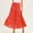 Orange, variant on Patlollav 2024 Womens Dress,Women'S Solid Color Cotton Elastic Waist Binding Large Pleated Skirt High Waist Half Skirt
