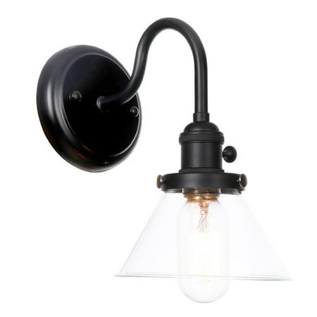 

TUOKE Lighting Bath Sconce Vanity Light Modern Indoor 1 Light Wall Light Fixture with Glass Shade