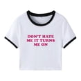 thumbnail image 4 of Women's T-Shirts Slim Fit Summer Top Graphic Crop Tee for Everyday Casual Wear, 4 of 7