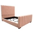 thumbnail image 6 of Diamond Sofa  Venus Vertical Channel Tufted Queen Bed in Blush Pink Velvet, 6 of 7