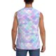 thumbnail image 4 of Fotbe Rainbow Scales Men's Camiseta sin Mangas Estampada para Hombres, Playera Casual para Gimnasio, Entrenamiento, Playa-XX-Large, 4 of 7